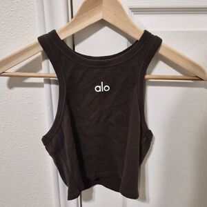 ALO Yoga Dark Brown Crop Top